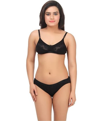 TCG Black Lace Bra & Panty Set