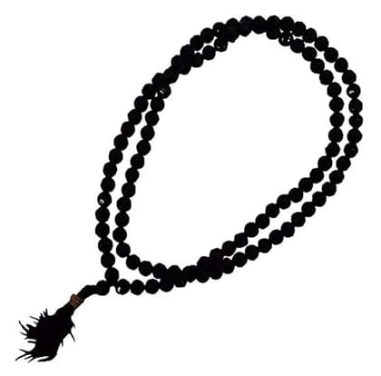 Black Agate Hakik 108 Beads Buddhist Prayer for Japa Rosary Wearing for Fashion Wear Mala for Astrological Purpose