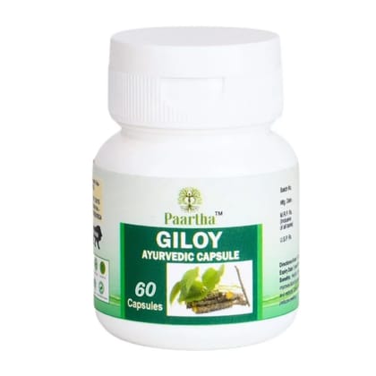 Paartha Ayurveda Giloy Capsules for Fever & Immunity Support Paartha Ayurveda Giloy Capsules for Fever & Immunity Support