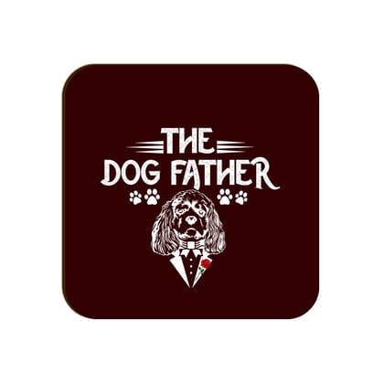 The Dogfather Square Coaster
