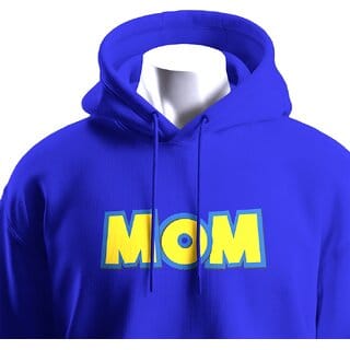 BULL CLOTHING MOM Dark Blue Design with 60 Cotton, 40 Polyester, 280 GSM Fleece for Softness and Comfort (M)