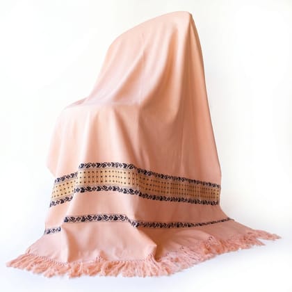 PEACH KHASI TRADITIONAL ERI-SILK DHARA - JAINSEM