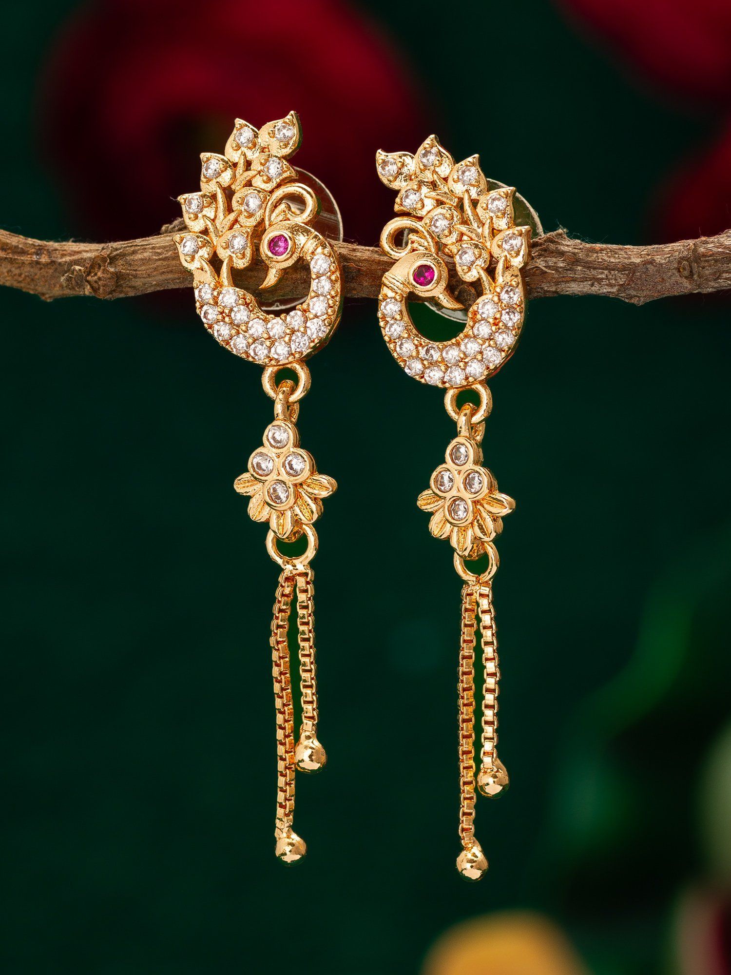 Morison Golden Abstract Earrings Artistic Elegance