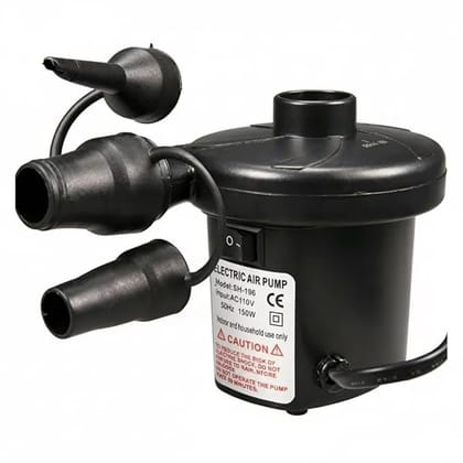 Braintastic Portable High-Pressure Electric Air Pump for Inflatable Swimming Pools, Air Beds, Toys, Mattress, Pool Floats, Sofa, Black, AC 230V, 3 Size Nozzles (Electric Pump) Braintastic Portable High-Pressure Electric Air Pump for Inflatable Swimming Pools, Air Beds, Toys, Mattress, Pool Floats, Sofa, Black, AC 230V, 3 Size Nozzles (Electric Pump)