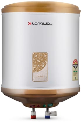 Longway Superb 6 Liters 5 Star Rated Automatic Instant Water Heater for Home | Water Geyser | Electric Geyser with Multiple Safety System & Anti-Rust Coating | 5 Years Warranty on Tank | Ivory Longway Superb 6 Liters 5 Star Rated Automatic Instant Water 