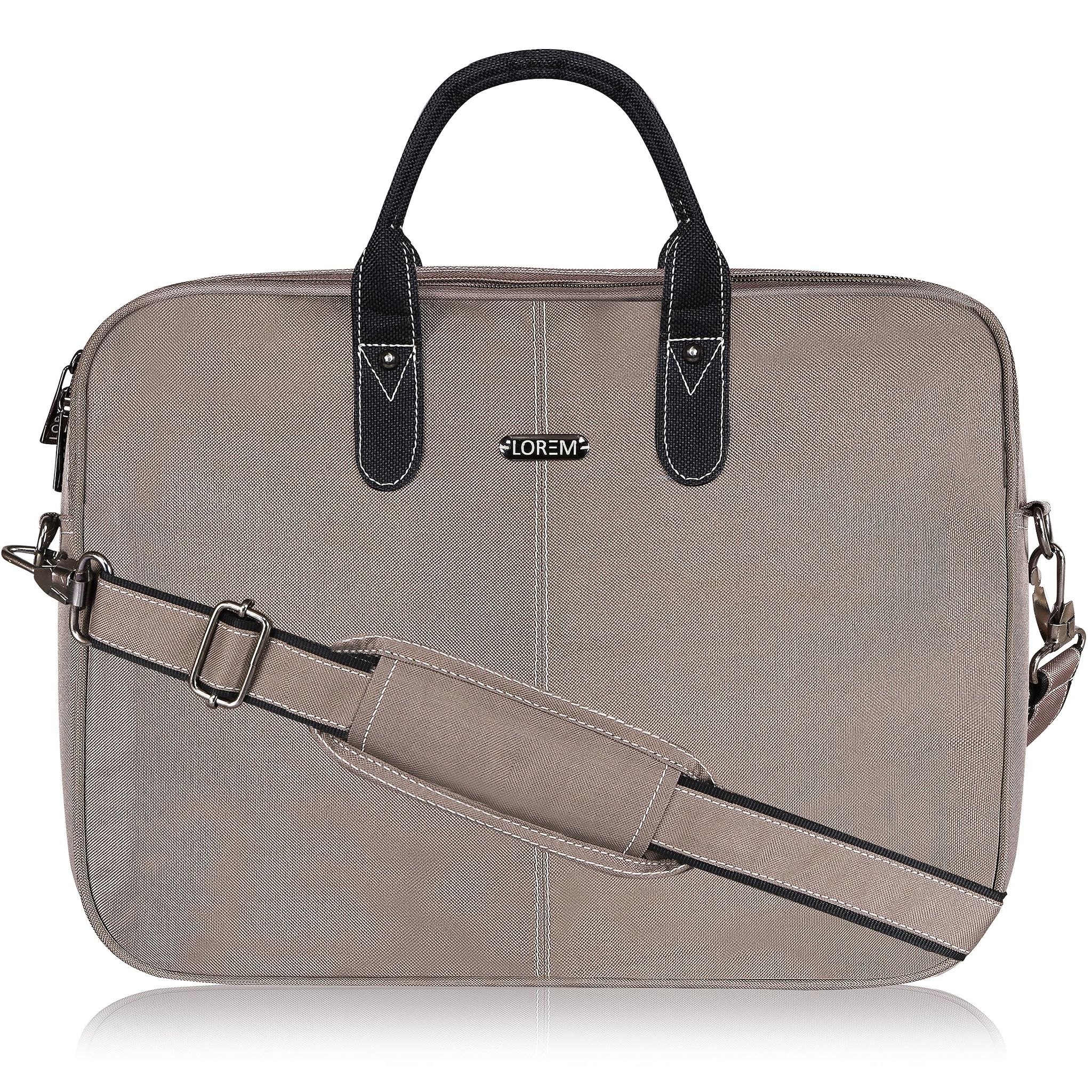 LOREM Grey Color PVC Coated Fabric 10L Laptop Messenger Bag For Men & Women BG77