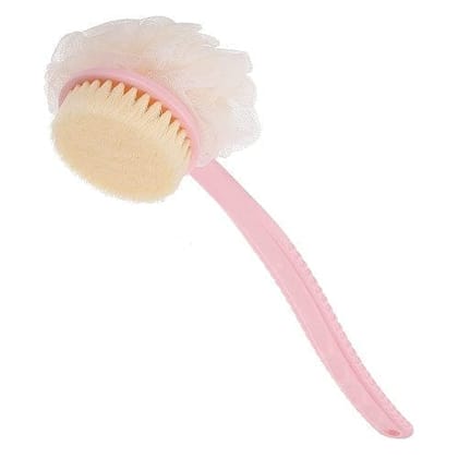Bath Brush with 2-in-1 Bristles and Loofah Bath Brush with 2-in-1 Bristles and Loofah