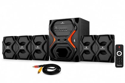 TRONICA Super King 5.1 | Bluetooth Home Theater System | 40W Multimedia Speaker with Subwoofer & Deep Bass | Sound System for TV, Laptop, Phone, Music, Movies & Gaming | USB, FM, AUX, Remote Control