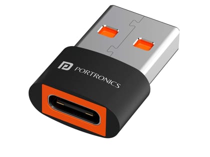 *Summer Sale* Portronics Bridge X Type C to USB A Converter, Fast Charging, Fast Data Transfer, Light Weight