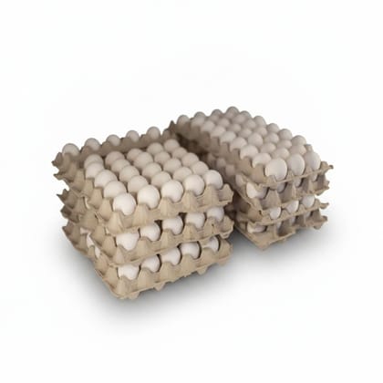 Fresh White Eggs - 100 gm - Two egg trays