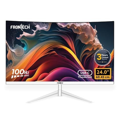 FRONTECH 24 Inch Ultima Series Curved LED Monitor | Refresh Rate 100Hz, 1800R Curve