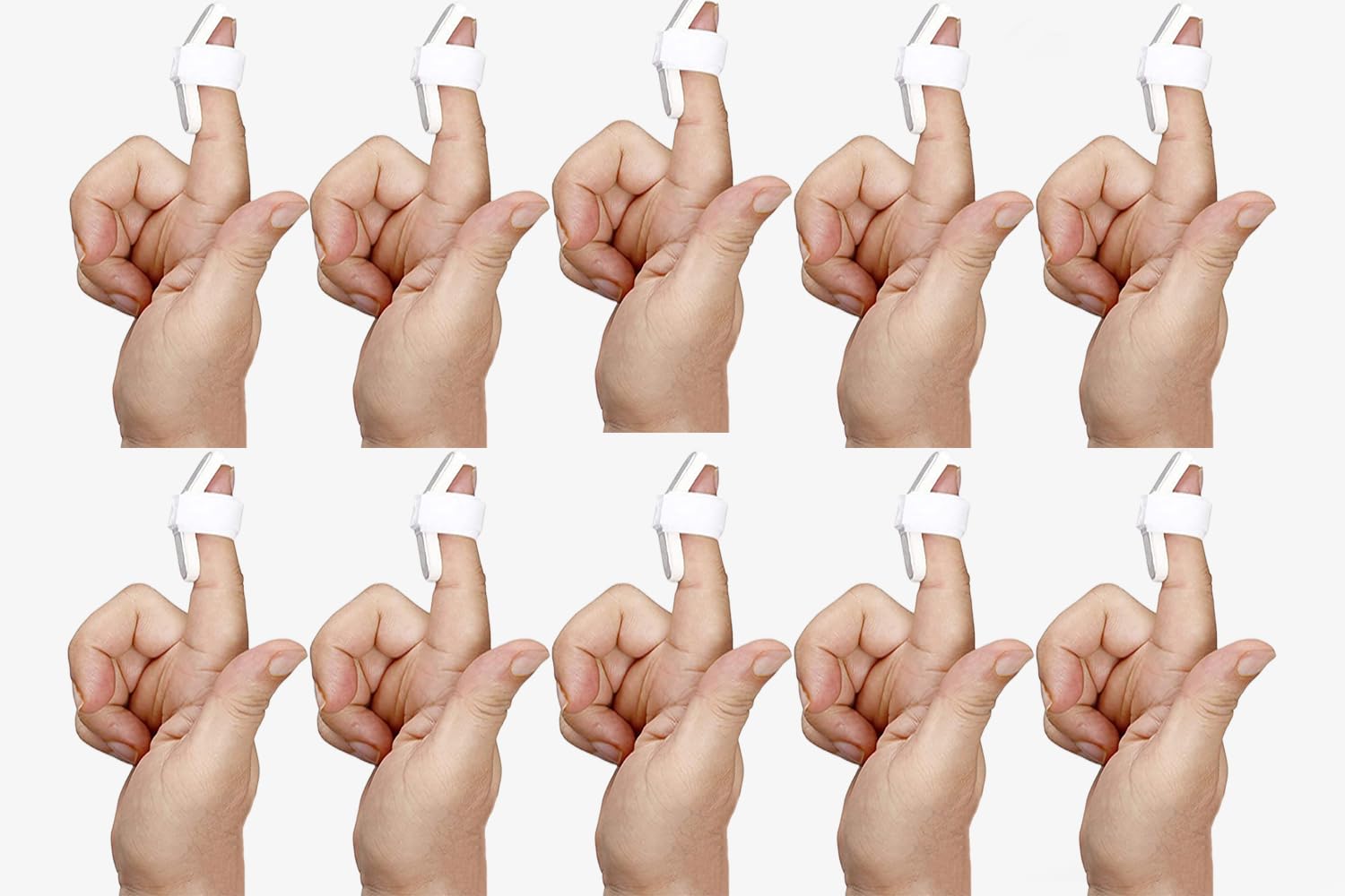 Helrdx Orthotics Mallet Finger Splint, Silver (Pack of 10)