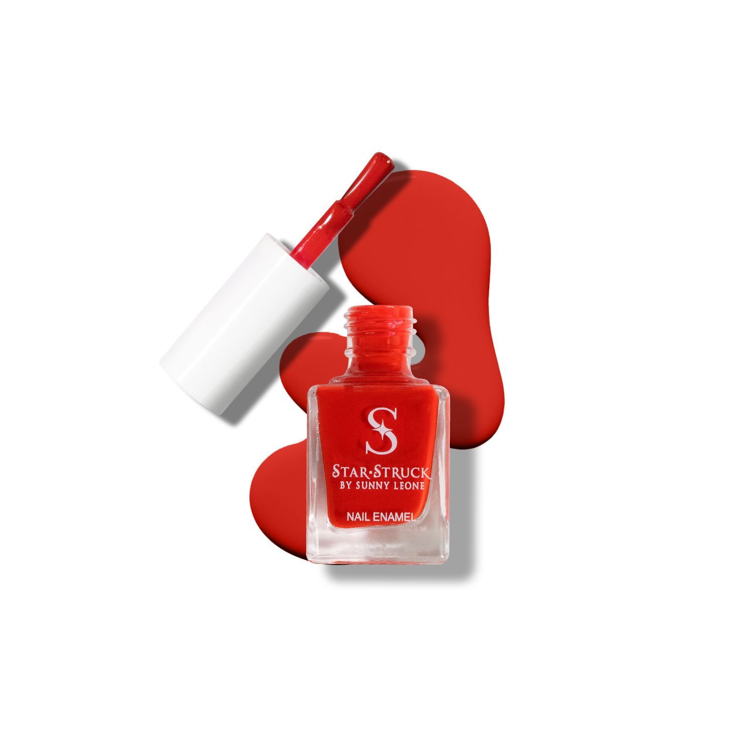 StarStruck by Sunny Leone - Cherry Bomb - Glossy Nail Polish | Mirror-Like Shine & Longwear Color | Quick Dry Formula