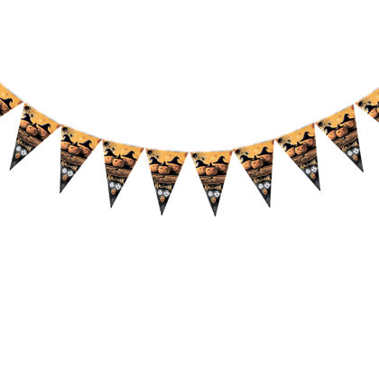 Halloween Orange Pumpkin Buntings - 9FT - 1PC