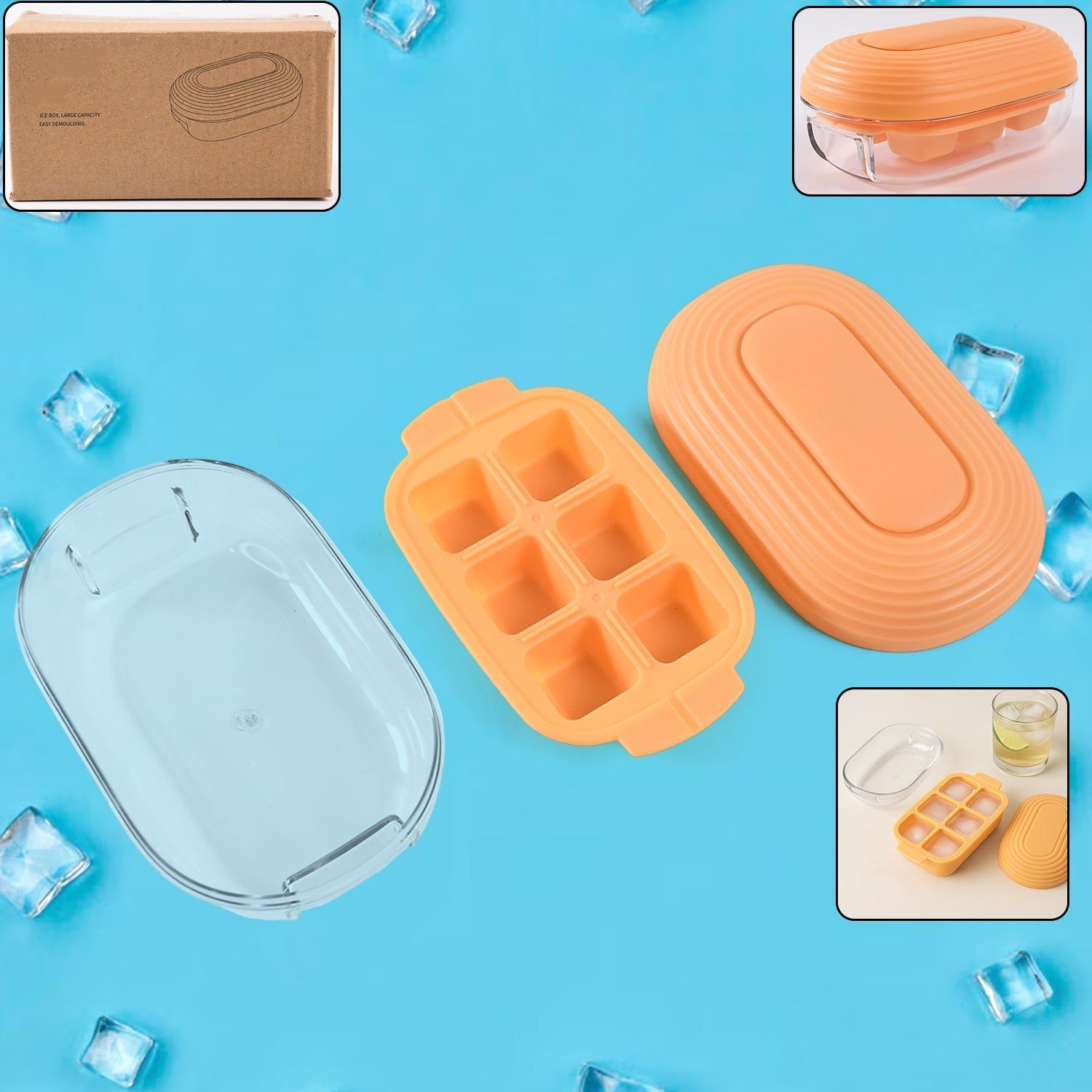 Plastic Ice Cube Tray (1 Set)