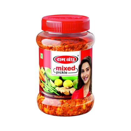 Ram Bandhu Mixed Pickle (1 kg) | flavorful blend of tangy, spicy, and aromatic ingredients | it adds a bold kick to your meals, perfect for pickle lovers Ram Bandhu Mixed Pickle (1 kg) | flavorful blend of tangy, spicy, and aromatic ingredients | it adds a bold kick to your meals, perfect for pickle lovers