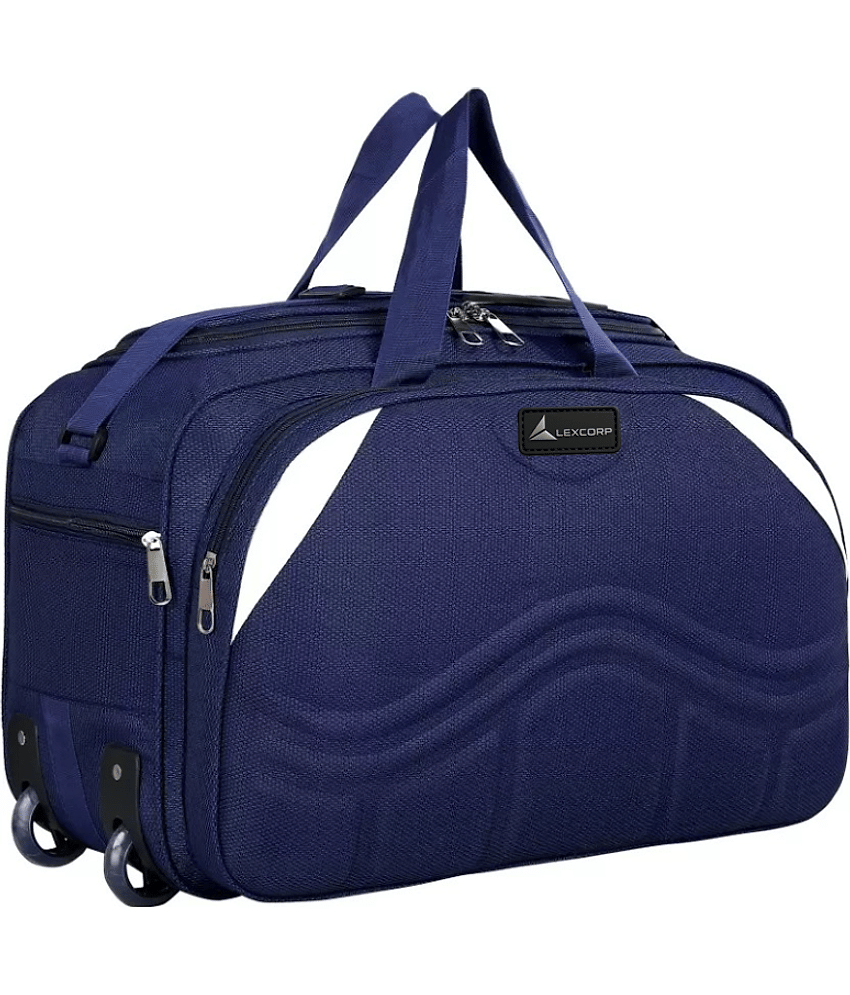 LEXCORP 55 Ltrs Blue Polyester Duffle Bag