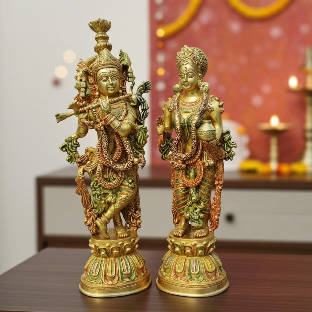 Brass Showpiece Krishna Idol (BSMAS092 K)