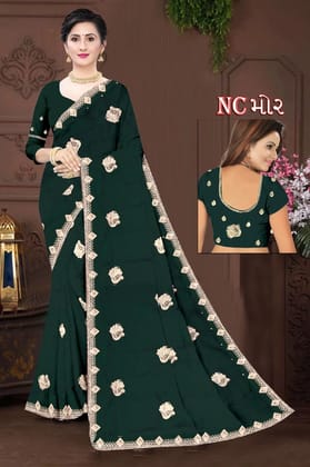 NC MOR Woven Design Sarees