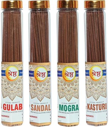 SHRESHTHA Incense Dhoop Sticks Mogra 400 gm ( Pack of 4 )