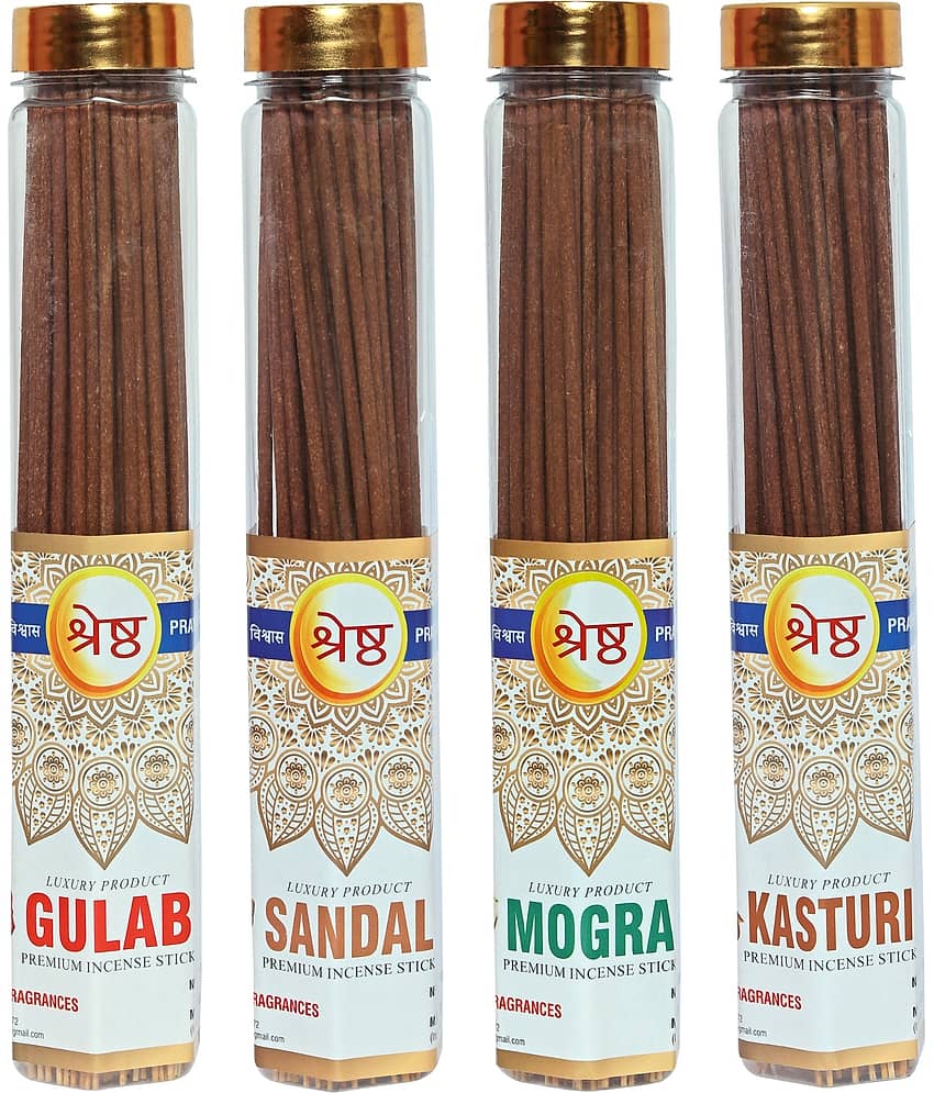 SHRESHTHA Incense Dhoop Sticks Mogra 400 gm ( Pack of 4 )