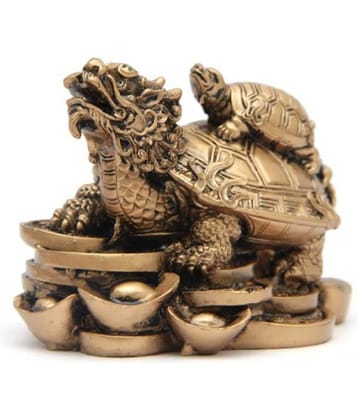 Cherish Article Fengshui Dragon Tortoise for Longevity, Love & Harmony of Family Decorative Showpiece