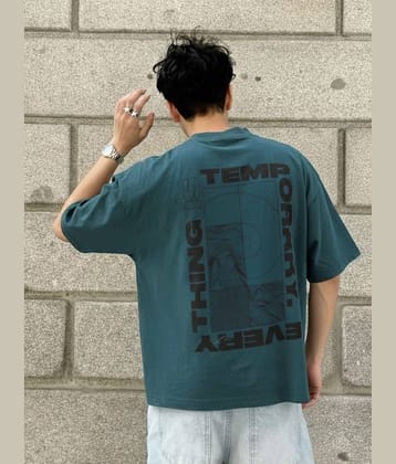 Rigo Men Cotton Oversized Fit Printed T-Shirt ( Black 2 )