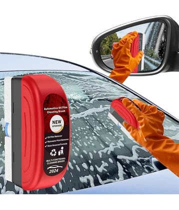 Automotive Oil Film Cleaning Brush, Glass Cleaning Board, Car Glass Oil Film Removal Cleaner, Powerful Windshield Cleaner & Oil Film Remover, Enhance Visual Effect of Windshield