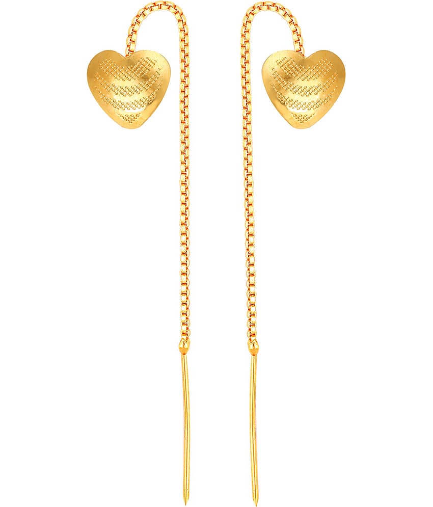 VIVASTRI Golden Threader Earrings ( Pack of 1 )
