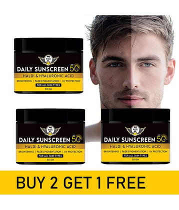 7 FOX SPF 50 Sunscreen Cream For All Skin Type ( Pack of 3 )