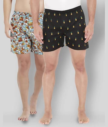 XYXX Pack of 2 Cotton Boxers For Men's ( Multicolor )