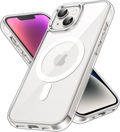 iPhone 14 Clear Case | Magnetic & Wireless Charging Compatible | Slim, Shockproof Protection | Anti-Yellowing, Scratch-Resistant, Ultra-Light Design
