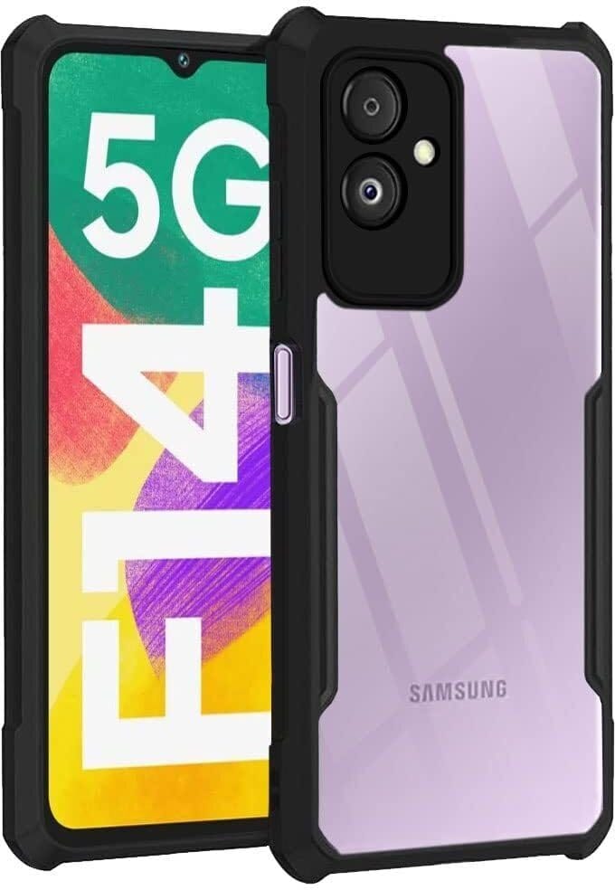 PLUGTECH Slim Shockproof Case | Matte Black Soft | Drop Protection | Precise Cutouts | Premium Mobile Cover for Samsung Galaxy F14 5G