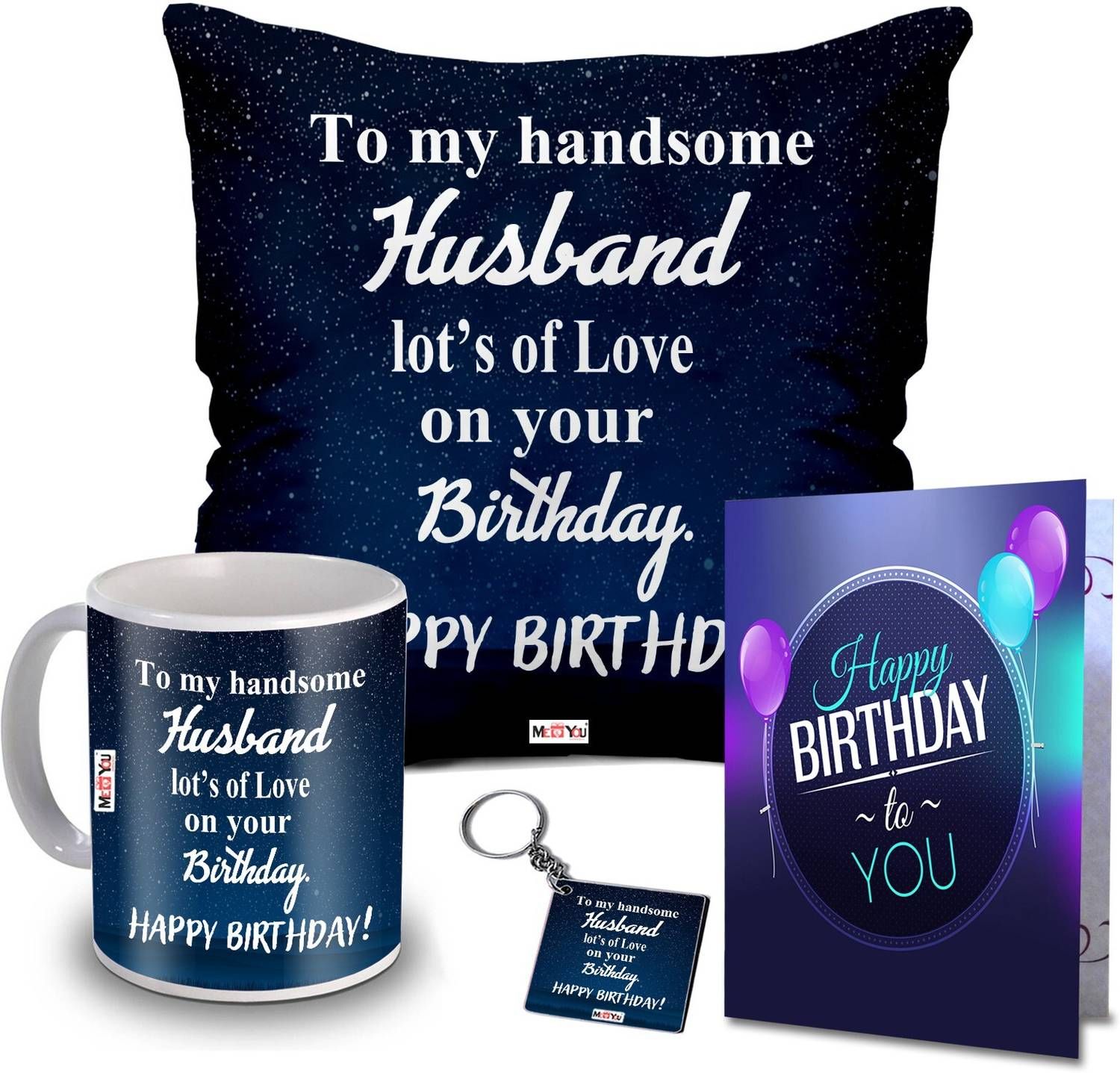 ME&YOU Cushion, Mug, Keychain, Greeting Card Gift Set