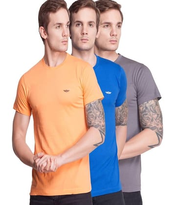 Force NXT Pack of 3 Cotton Regular Fit Men's T-Shirt ( Multicolor )