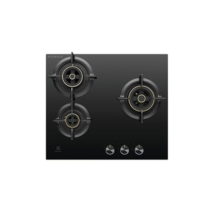Electrolux 3 Burner Auto Ignition Glass Top 60cm Built-in Gas Hob,EHG6330BC