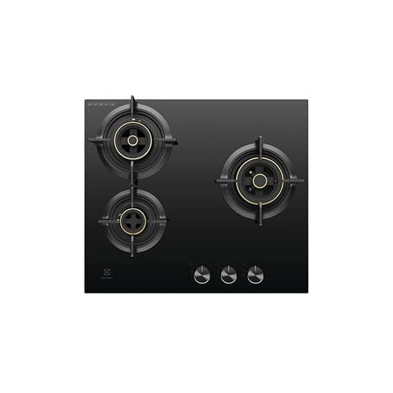 Electrolux 3 Burner Auto Ignition Glass Top 60cm Built-in Gas Hob,EHG6330BC