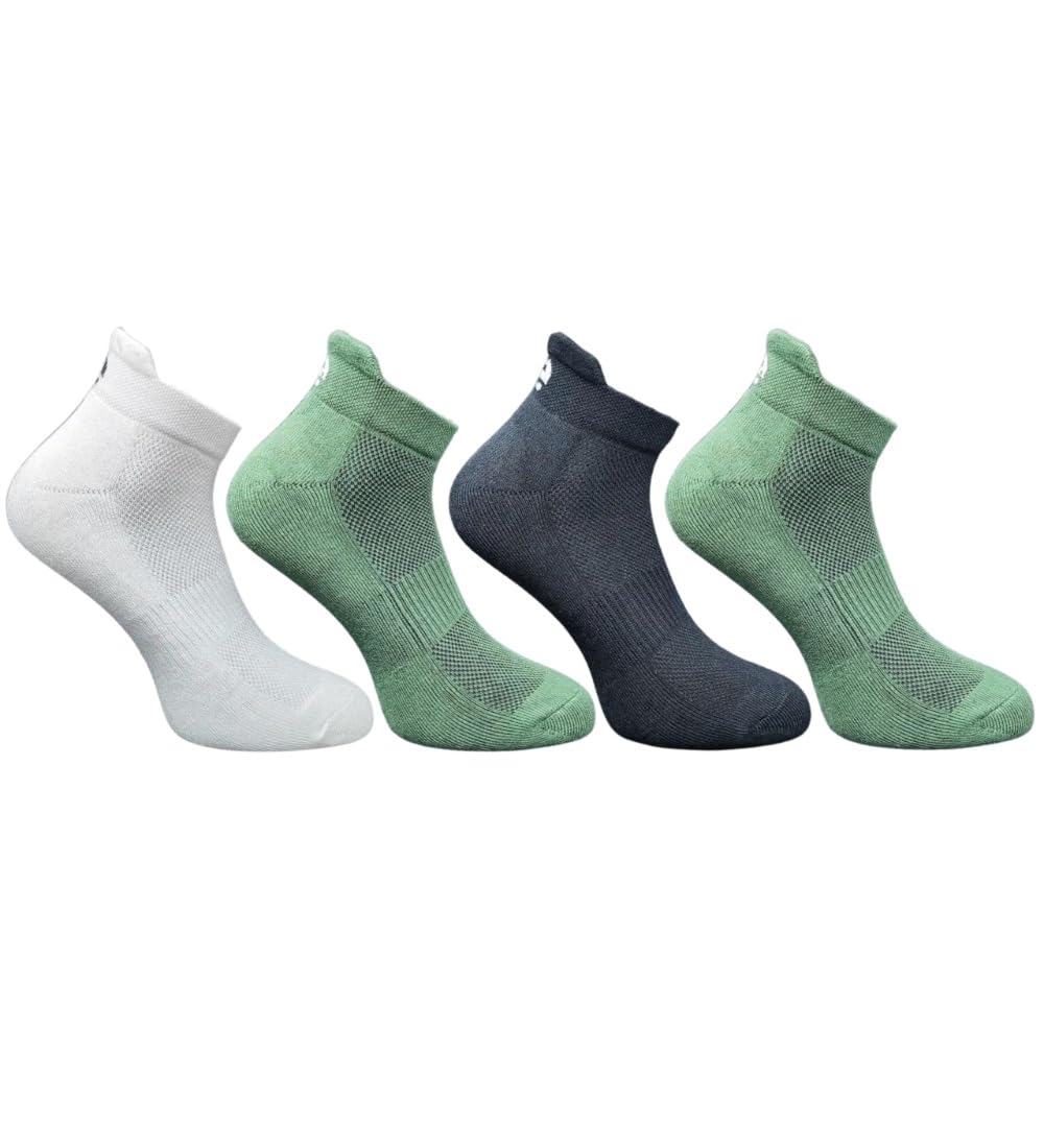 4_Pair Set Unisex Casual Cotton Printed Ankle Length Socks (Multicolor)-PID63465