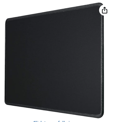 LS LAPSTER Quality Assured Speedo Type Non-Slip Rubber Base Mouse Pad with Antifray Stitched Embroidery Edges for Laptop PC - (240mm x 200mm x 2mm), (LST-MP-(S)(BL-BL)-1PC)