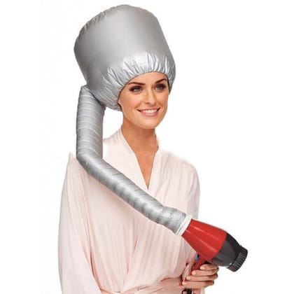 WUGO::Portable Soft Bonnet Hood Hair Blow Dryer Attachment Head Cover Hot Oil Treatment Hat, Portable Hair Salon Heat Cap for Drying, Styling,Curling and Deep Conditioning,Relax, Speeds Up Drying Time at Home