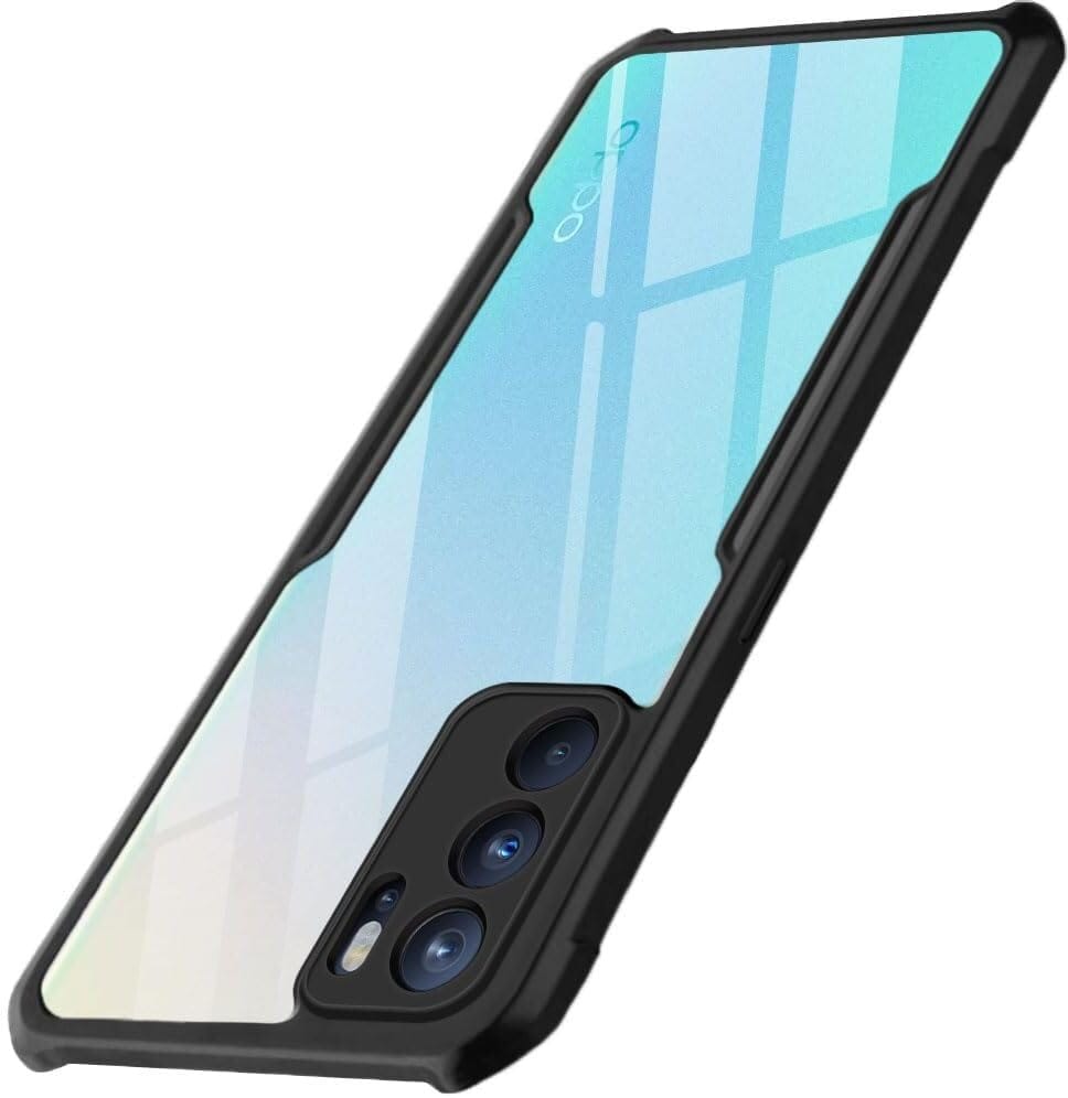 PLUGTECH Slim Shockproof Case | Matte Black Soft | Drop Protection | Precise Cutouts | Premium Mobile Cover for Oppo Reno 6 Pro