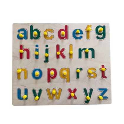 Zuvoy Mini Alphabets Puzzle Wooden ABC Learning Board for Kids, Montessori Educational Puzzle with Knobs, Fine Motor Skills & Early Activity Toy for Toddlers & Preschoolers, Age 2+ Zuvoy Mini Alphabets Puzzle Wooden ABC Learning Board for Kids, Montessori Educational Puzzle with Knobs, Fine Motor Skills & Early Activity Toy for Toddlers & Preschoolers, Age 2+