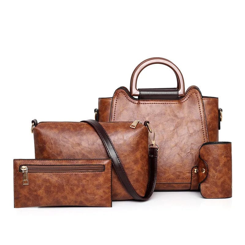 Sac a main italien new style simple shoulder designer composite bags brand women 4 pcs/set handbag set ladies hand bags