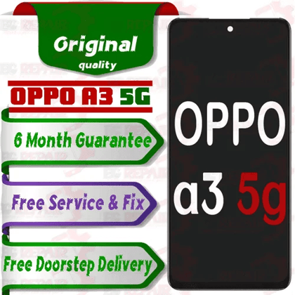 Oppo A3 5g Combo LCD with Touch Screen for A3 5g  Black (display glass combo folder)