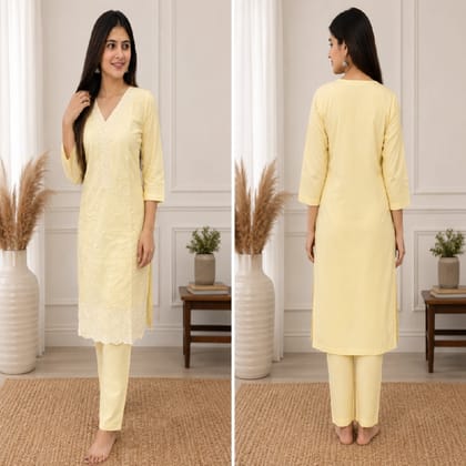 Lemon Yellow Fancy Court Set