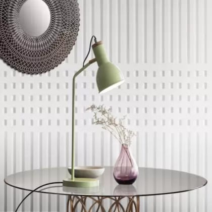 OONA BSNT LISA TABLE LAMP IRON L- GREEN / N WOOD