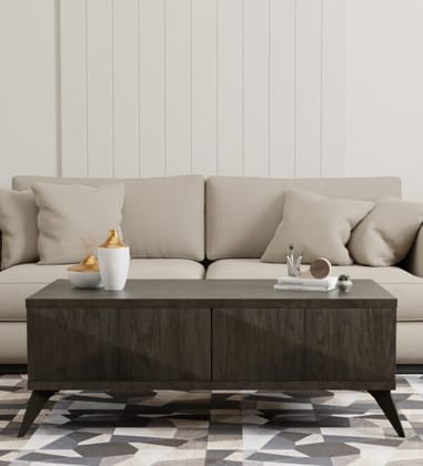 Eros Furniture Bangali Mango Premium Engineered Wood Center Table with Contemporary Storage-Friendly Design