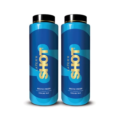 Layer'r Shot Arctic Fresh Cooling Talc 100g (Pack of 2) Layer'r Shot Arctic Fresh Cooling Talc 100g (Pack of 2)