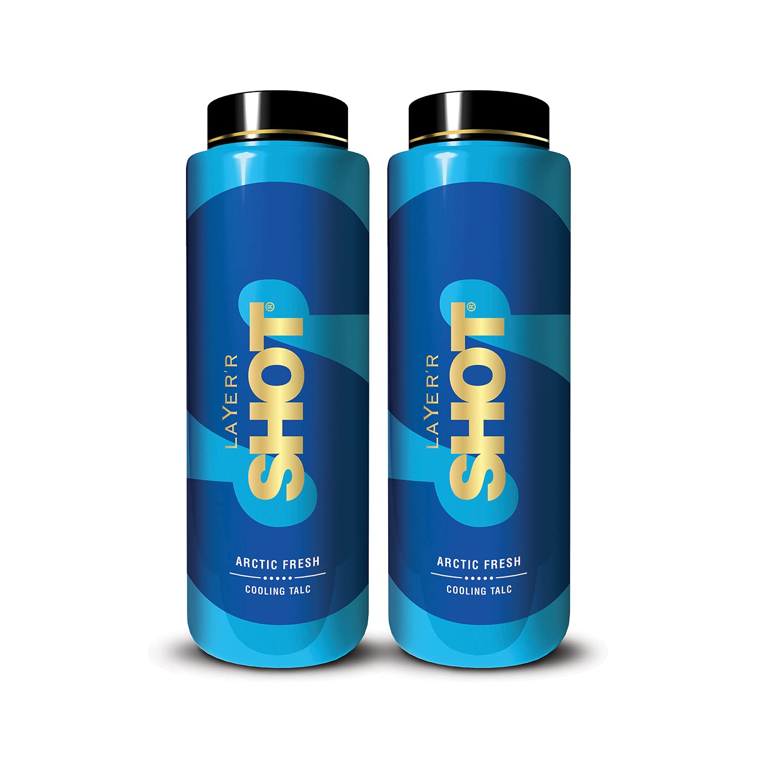 Layer'r Shot Arctic Fresh Cooling Talc 100g (Pack of 2)