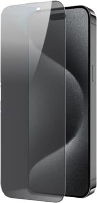 PLUGTECH Advanced Tempered Glass With Anti-Explosion 9H Hardness Edge-To-Edge Coverage Screen Guard for iPhone 15 PRO MAX